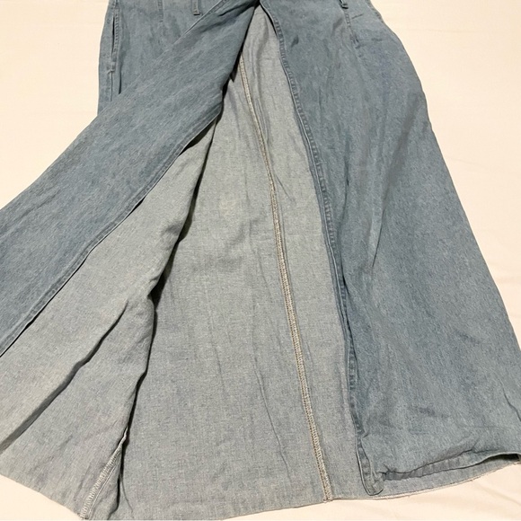 Vintage Gasp By Galucci Sleeveless Long Open Front Denim Vest Size 6 - Picture 9 of 16